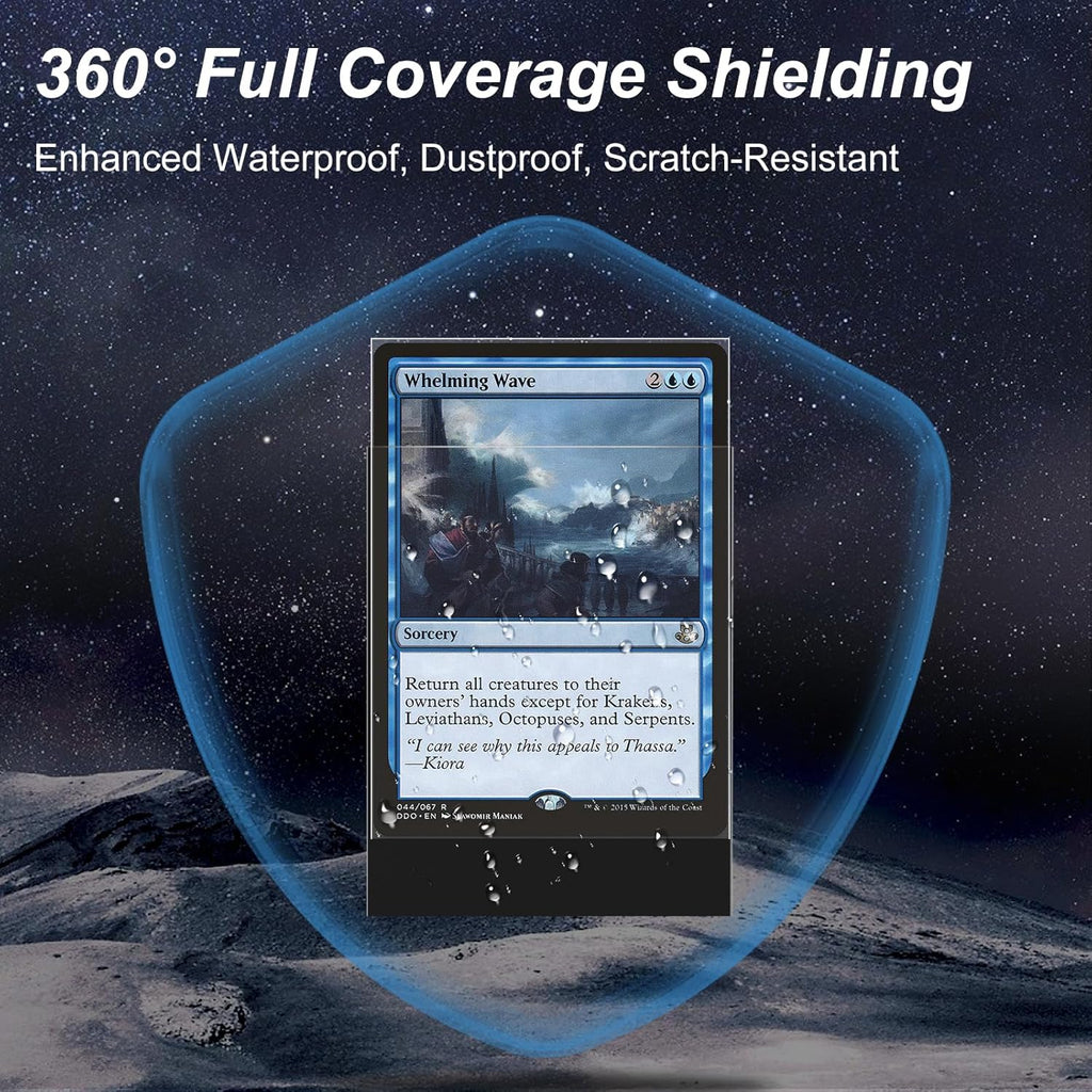 Skiennix 400 Pack Card Sleeves - 200 Matte Black & 200 Perfect Fit for Double-Sleeving | Ideal for MTG & TCG
