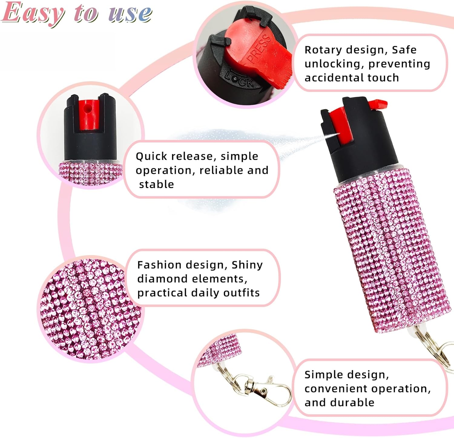 Skiennix Gift Keychain Set - Stylish Wrist Strap, Heart Accessory, Petal Decor & Pom Pom