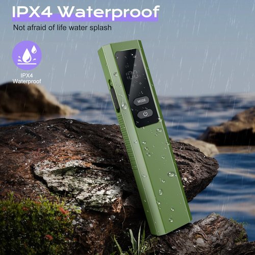 Acoszero EDC Flashlight 4 in 1 Pocket Magnetic Slim Flat Flashlight High Lumens Work Light with Green Beam & UV Light & Warning Light Combo EDC Rechargeable LT-010 (Green)
