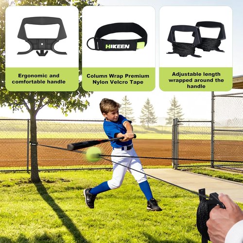 Hikeen Baseball Batting Trainer - Hitting Practice Equipment with 20m Rope | Outdoor Rebound Swing Trainer for All Ages