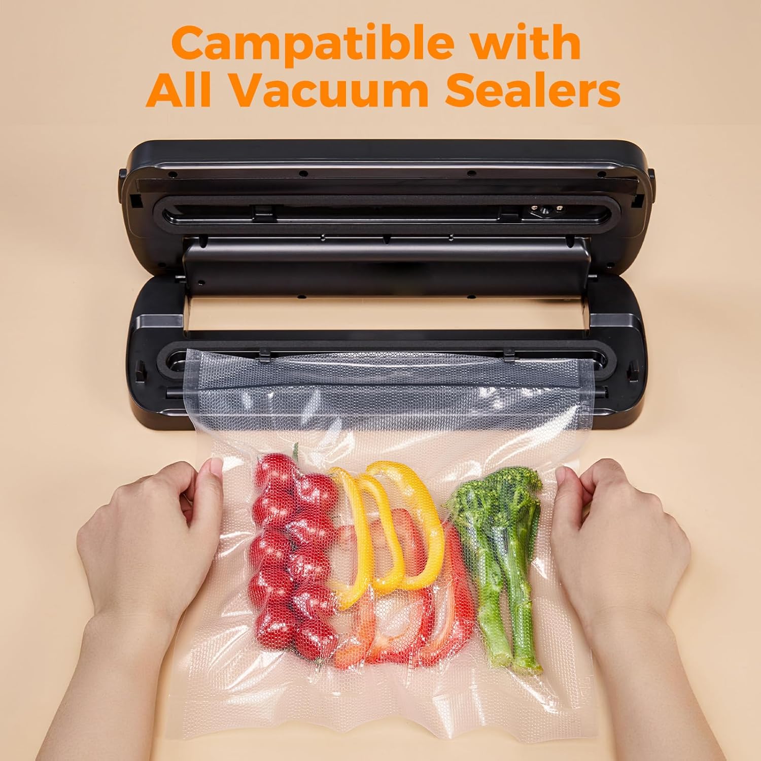 Wevac Vacuum Sealer Bags - Heavy Duty BPA-Free Rolls for Food Saver | 8x50 & 11x50 Sizes, 2-Pack