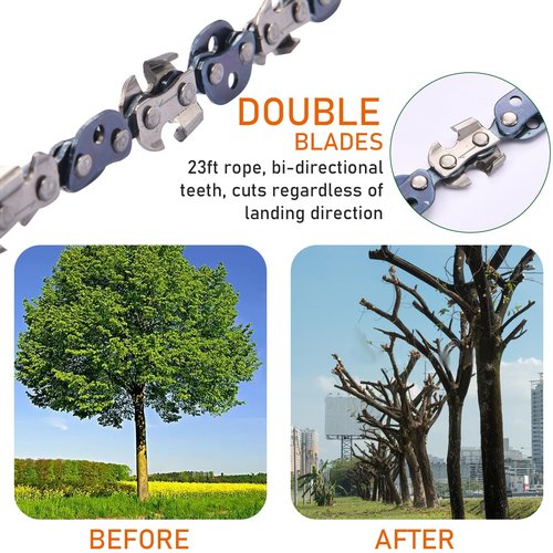Rope Saw 56 inch High Limb Rope Saws Tree Saw High Limb Both Sides, Pocket chainsaw with 11OZ Throw Weight