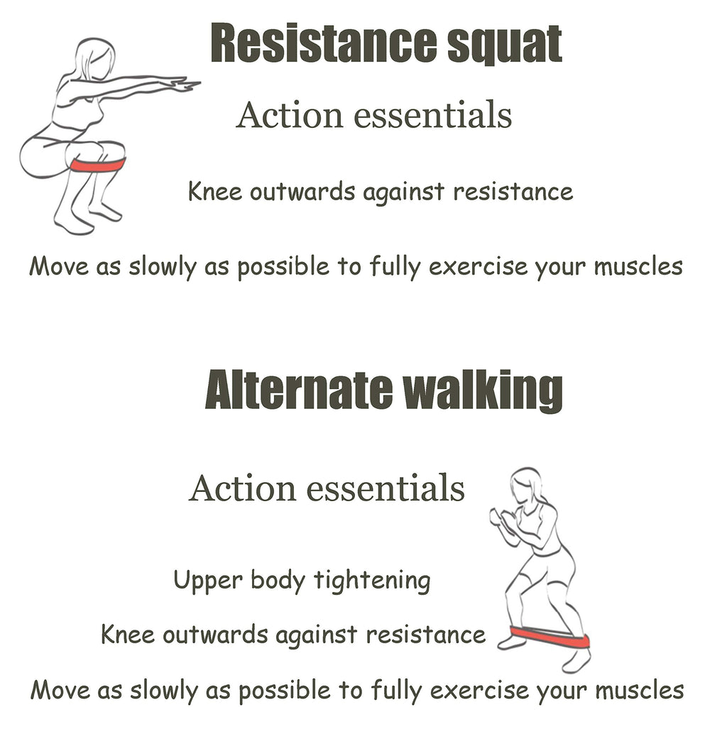 SUWEI Resistance Exercise Band for Legs or Buttocks, Suitable for Women/Men Sports, Yoga Elastic Band Stretching Resistance Fitness Exercise at Home or Gym