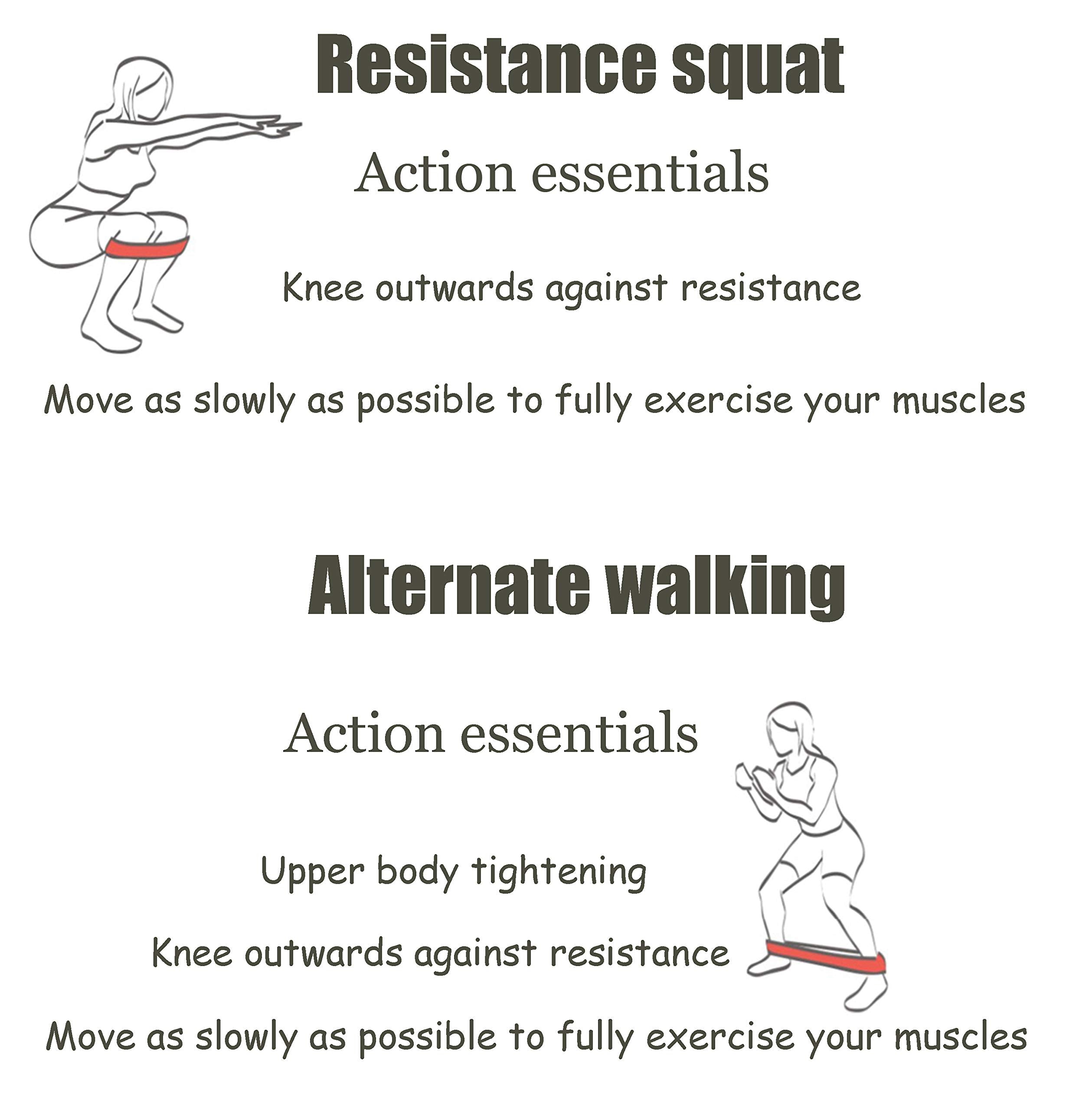 SUWEI Resistance Exercise Band for Legs or Buttocks, Suitable for Women/Men Sports, Yoga Elastic Band Stretching Resistance Fitness Exercise at Home or Gym