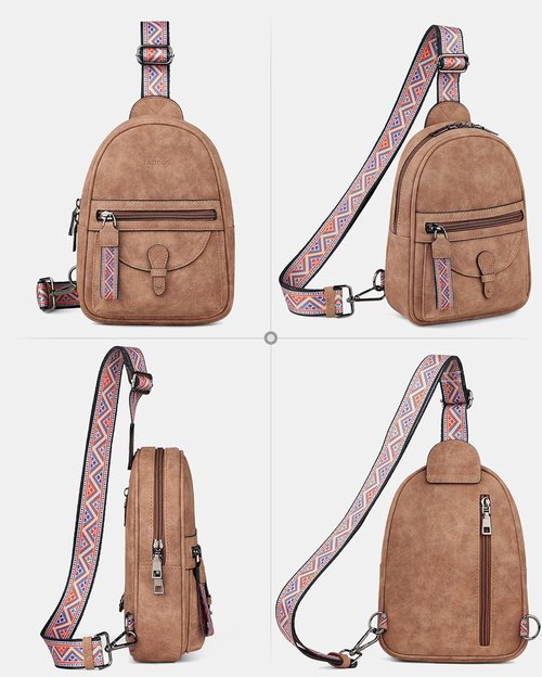 FADEON Mini Crossbody Sling Bag for Women - Stylish PU Leather Shoulder Purse in Compact Size