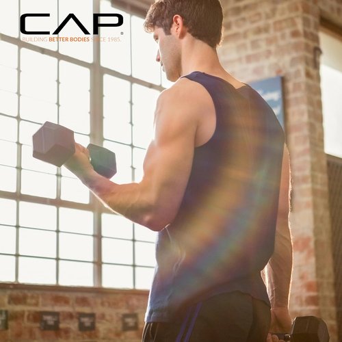 CAP Barbell Coated Hex Dumbbell - Durable Weight Options from 10 to 120 lbs | Single Unit Available