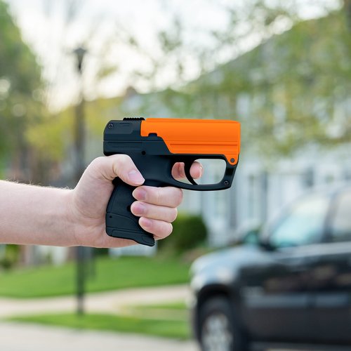 SABRE Aim and Fire Pepper Gel with Trigger and Grip Deployment System, 15-Foot (4.5-Meter) Range, Gel is Safer