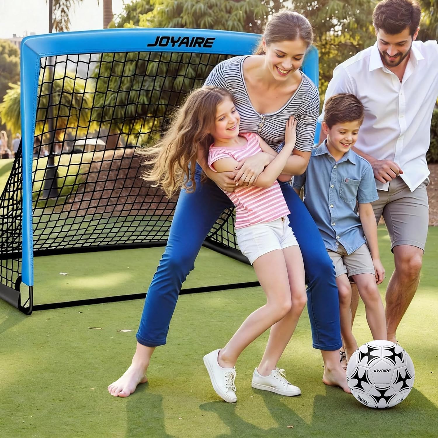 Pro-Grade Kids Soccer Goal - Tear-Resistant 5-Layer Net & Durable 10mm Poles | Portable 4x3ft/6x4ft/7x5ft Set