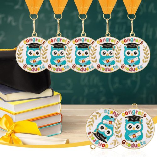 Kindergarten Graduation Medal - Kids Preschool Graduation Decorations with Neck Ribbon | 2 Metal Medals