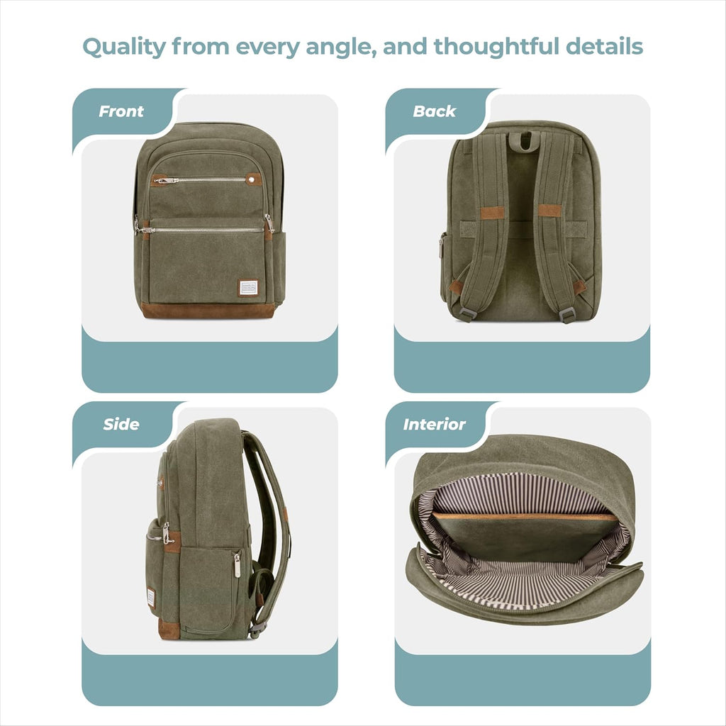 Travelon Anti-Theft Heritage Backpack - Secure Design with Multiple Pockets | Stylish and Functional