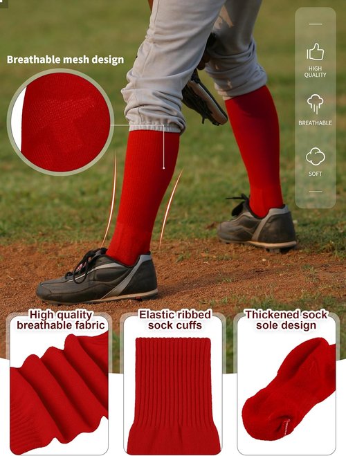 Baseball Socks & Belt Combo Set - Adjustable Cotton Socks for Boys & Girls | Perfect for Softball