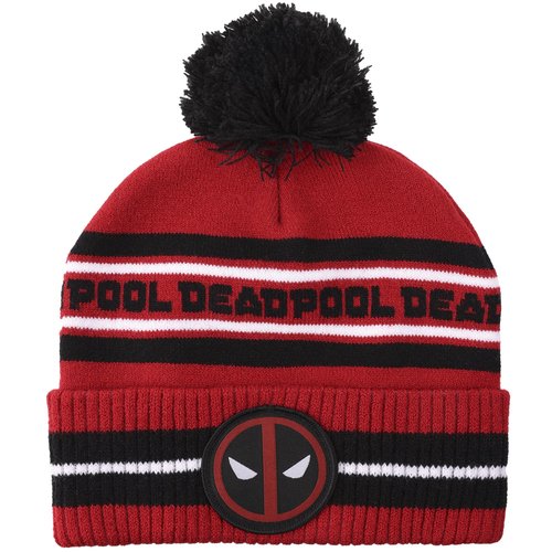 Deadpool Logo Red & Black Cuff Beanie