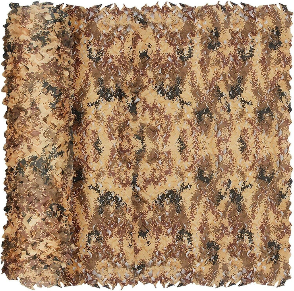 Yeacool Camo Netting Camouflage Netting Camo Blind Hunting Net for Hunting Military Decorations Sunshade Party Shooting Off-Road Adventures(Digital Desert Camo, 32.8ftx4.9ft, 10m*1.5m)