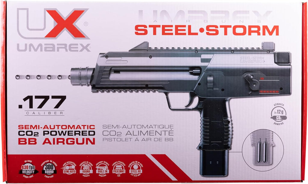 Umarex Steel-Storm .177 Caliber BB Gun Air Pistol - Sleek Black Design for Precision Shooting