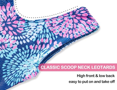 Domusgo Gymnastics Leotards - Sparkly One-Piece Tumbling Outfits for Girls | Stylish & Comfortable