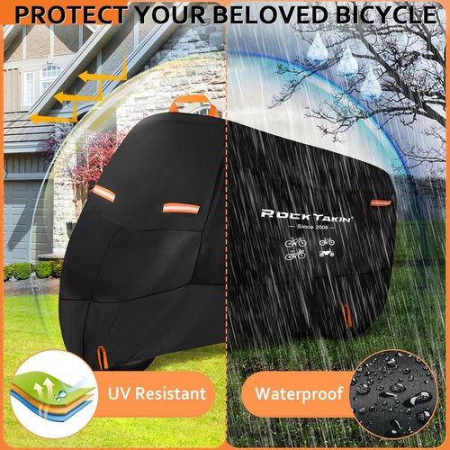 Bike Cover - 300D Oxford Waterproof Heavy Duty Protection for Mountain & Road Bikes | Includes Storage Bag