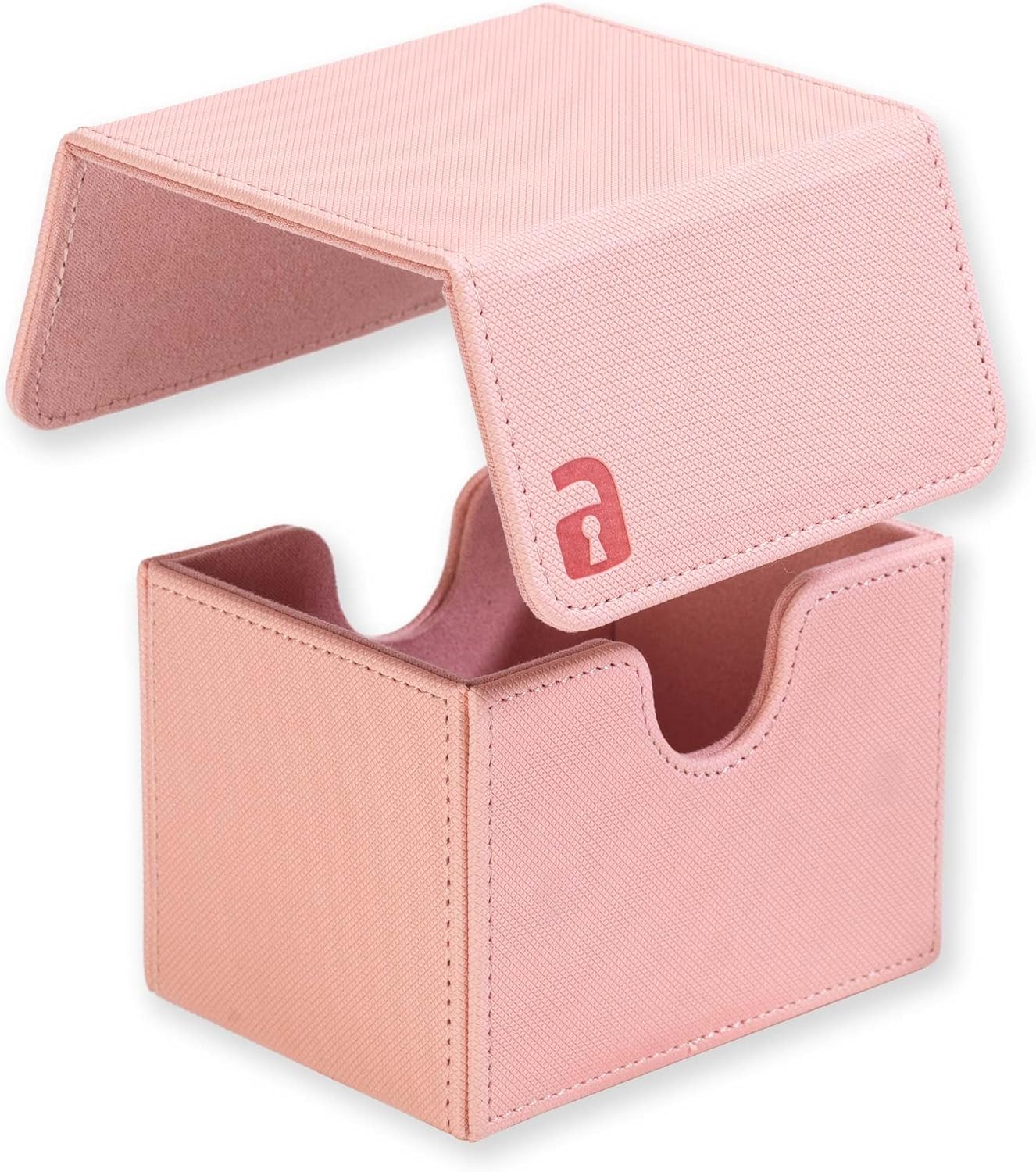 Vault X Trading Card Deck Box - Premium Exo-Tec Material, Holds 100+ Sleeved Cards | Detachable Magnetic Lid (Pink)