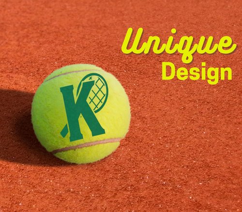 CybGene Tennis Gifts, Personalized Tennis Ball, Set of 3 Unique Tennis Balls with Gift Package, Perfect for Tennis Teammate, Partners - Initial R