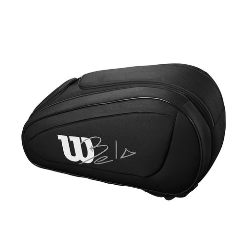 WILSON Bela DNA Super Tour Padel Bag - Holds up to 6 Paddles, Black