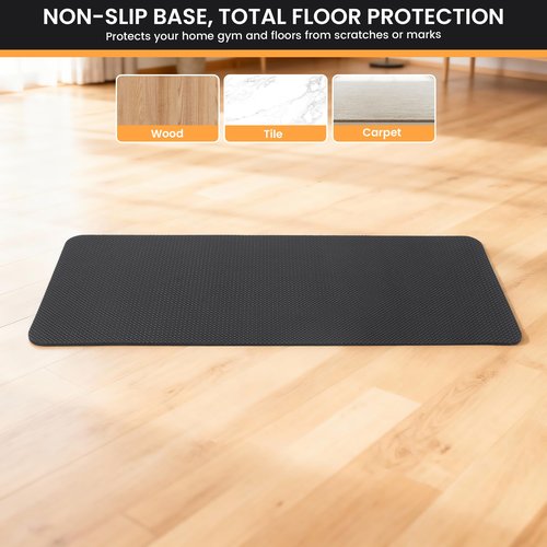 MABOZOO 0.5 Inch Walking Pad Mat, 55x24 Inch Non-Slip Treadmill Mat for Walking Pad, Treadmill, Bike, Exercise, Heavy Duty Workout Floor Protection for Carpet Floors(Black)