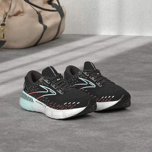 Brooks Women's Glycerin GTS 20 Supportive Running Shoes - Black/Red/Opal | Size 5 Medium