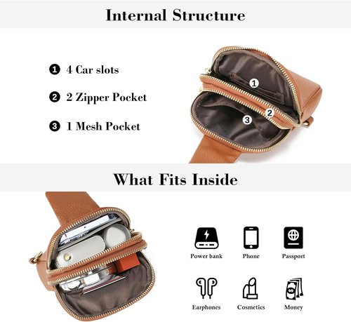 INICAT Small Sling Bag - Lightweight Vegan Leather Crossbody Purse for Women | Perfect for Everyday & Travel