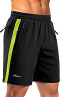 Pudolla Men's Running Shorts - Lightweight Quick-Dry Athletic Shorts with 3 Zipper Pockets | 5"/7" Sizes