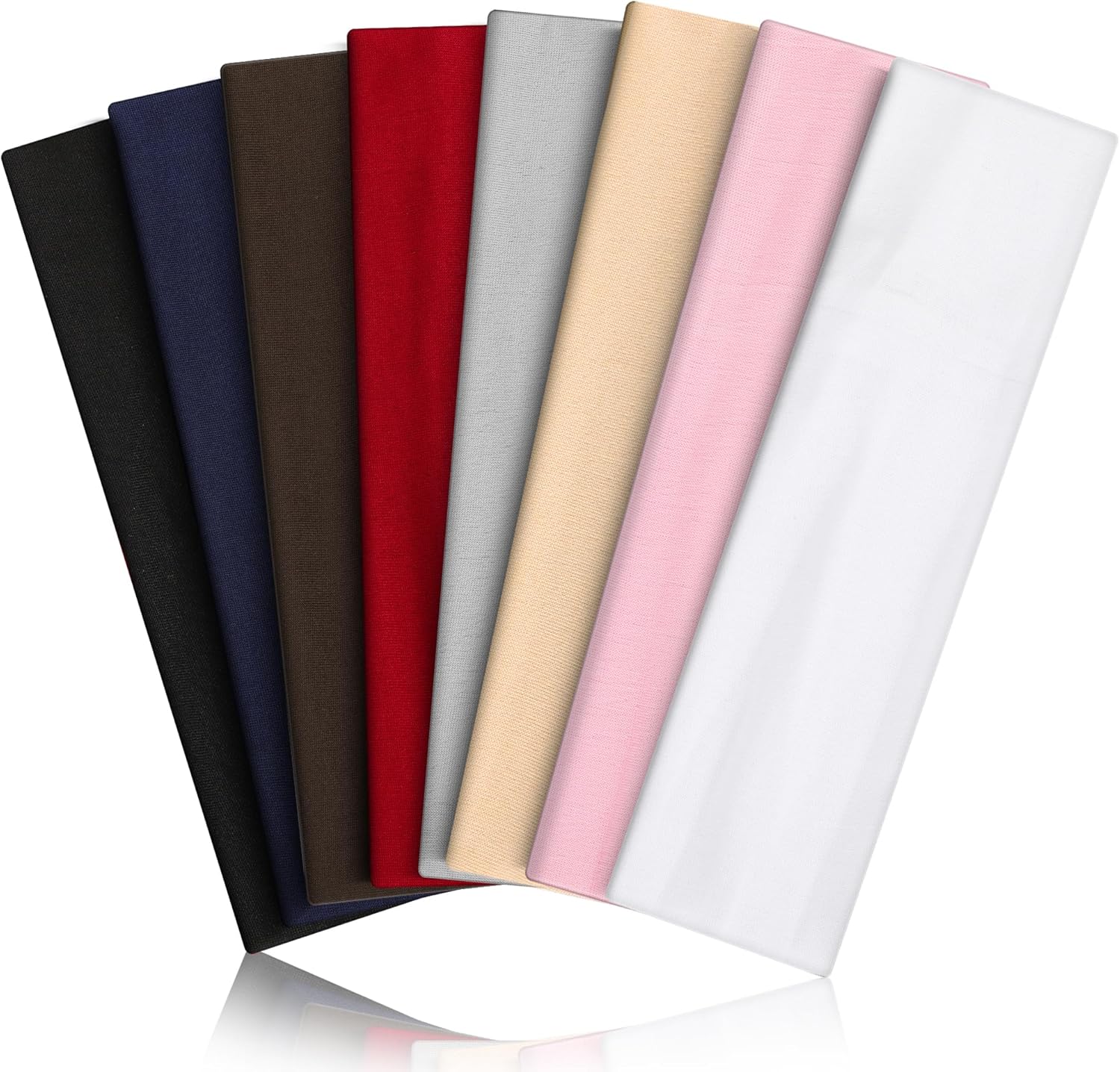 Skiennix 12PCS Wide Sports Headbands - Elastic, Non-Slip, Soft & Absorbent for Workouts, Yoga & Daily Use