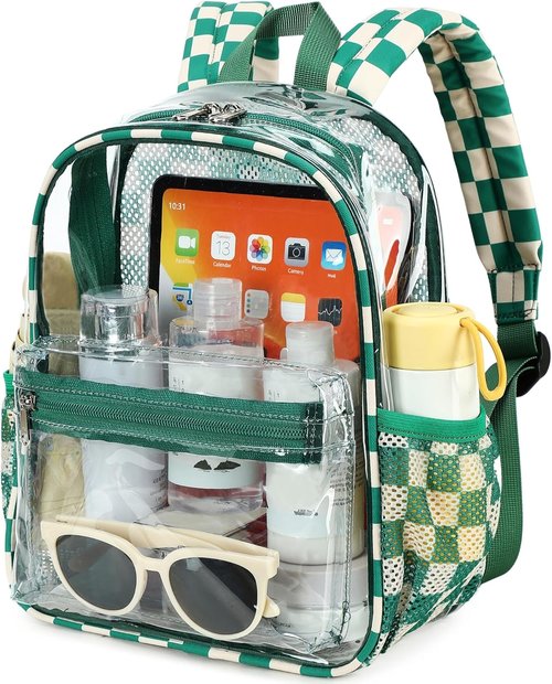 BTOOP Clear Mini Backpack - Transparent Stadium Event Bag | 12x12x6 Small Size for Concerts & Travel