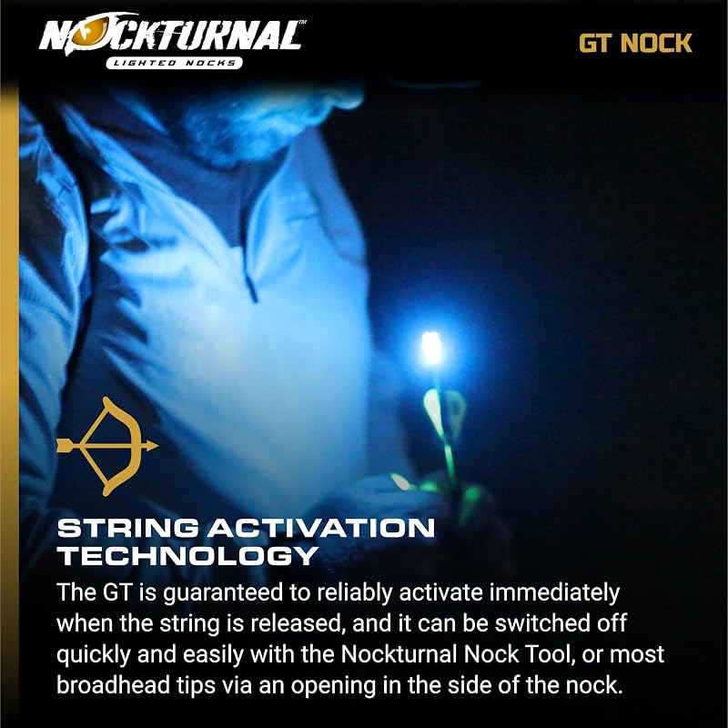 Nockturnal GT Lighted Archery Nocks 3-Pack Red .246 ID Fits Carbon Shafts