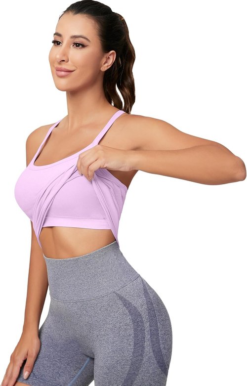 MathCat Workout Tank Top - Sleeveless Athletic Yoga Shirt with Built-In Bra | Seamless Design for Comfort