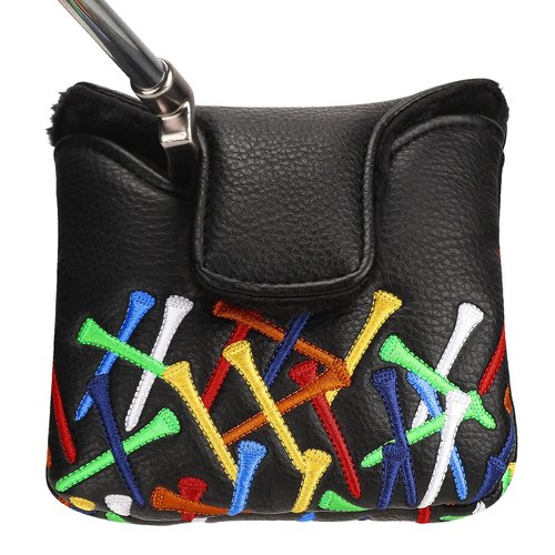 Craftsman Golf Messy Funny Colorful Golf Tee Style Black Mallet Putter Headcover for Taylormade Spider Tour Magnet