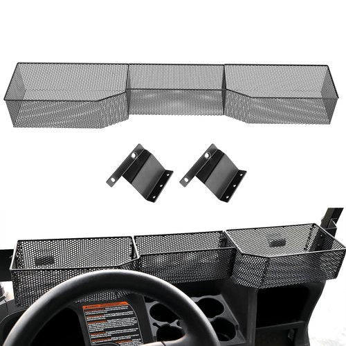 CYOOYC Golf Cart Front Inner Basket for EZGO TXT RVX VALOR Yamaha G29 Drive2 G16-G22 Club Car DS Tempo Modular Mesh Storage Tray Organizer for Extended Space (EZGO VALOR/TXT 2014+)