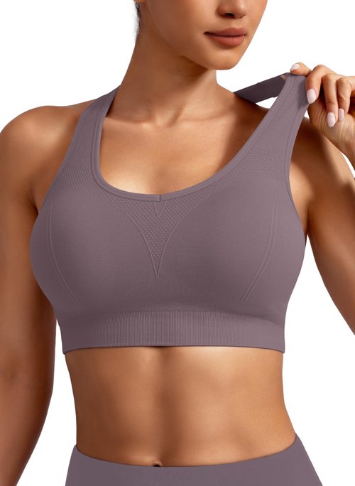 MIRITY Women Racerback Sports Bras - High Impact Workout Gym Activewear Bra Pack of 3