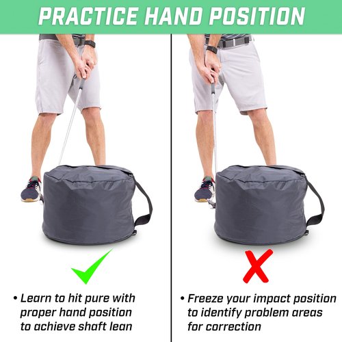 GoSports Golf Swing Bag, Impact Position Trainer - Master Proper Club and Hand Position at Impact, Great for All Skill Levels