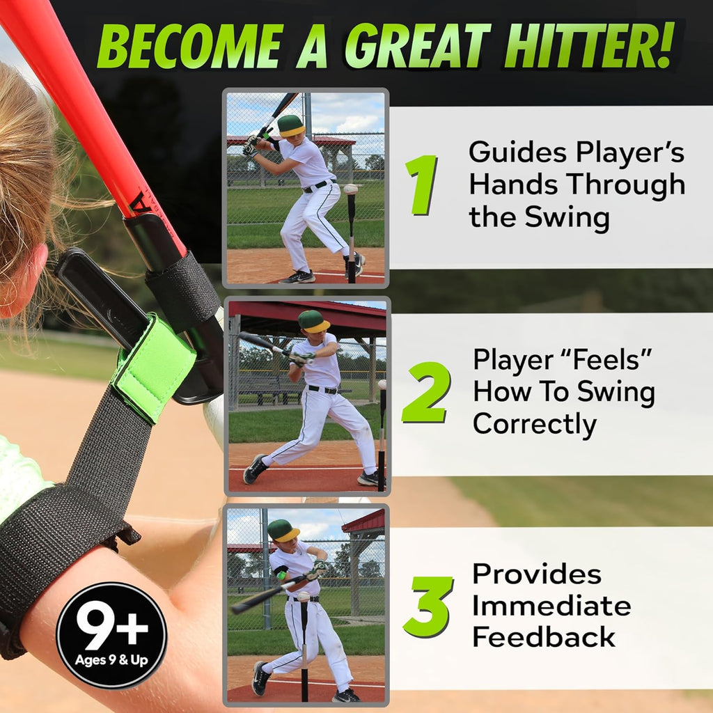 SWINGRAIL Baseball Hitting Trainer - Improve Bat Speed & Swing Mechanics | Ideal for Ages 9+