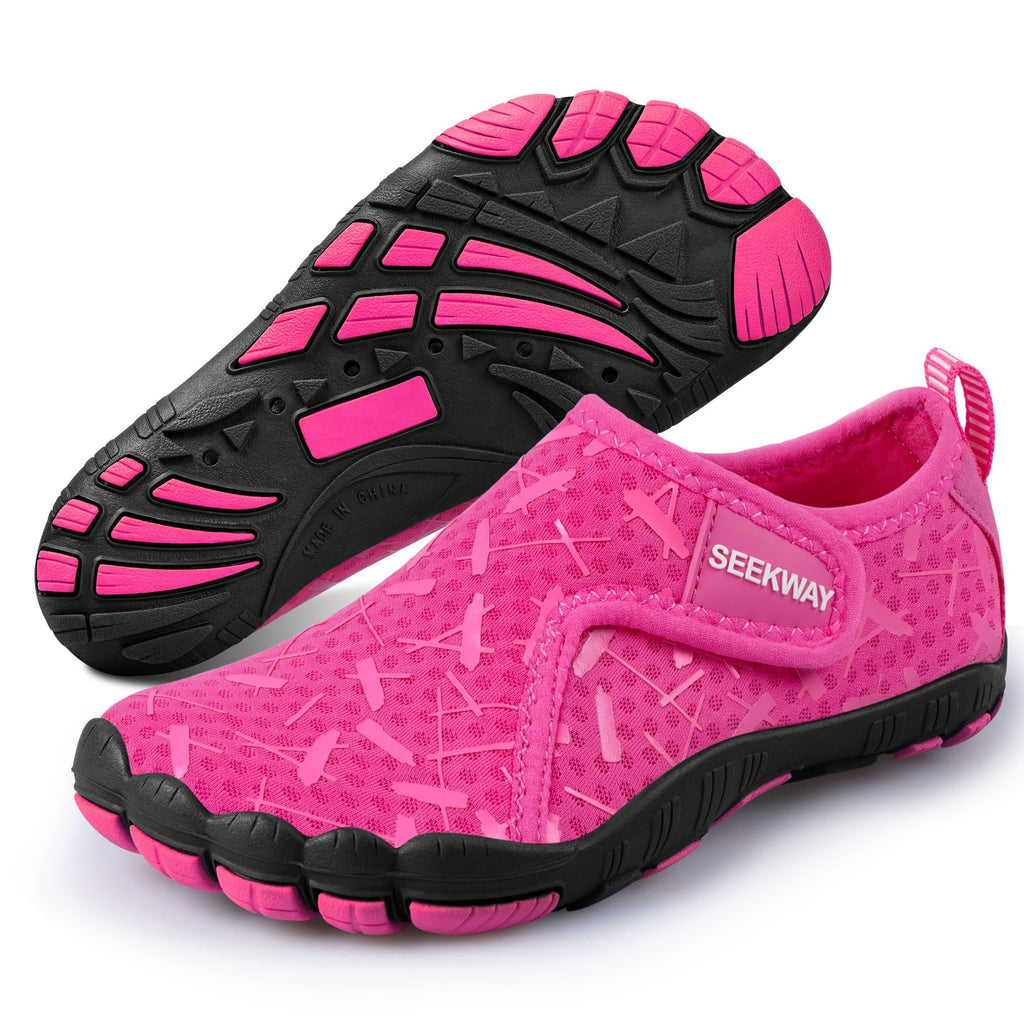 SEEKWAY Barefoot Water Shoes for Kids - Wide Toe Box and Quick-Dry Sand Shoes Toddler for Hiking Swim Beach Pool Kayak Sport Accessories, Camping Essentials Non-Slip for Boys Girls Sizes
