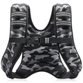 ZELUS Weighted Vest, 6lb/8lb/12lb/16lb/20lb/25lb/30lb Weight Vest for Men Women with Storage Pocket Reflective Strips for Workout Strength Training Running Muscle Building, Black Camo (12 lb)