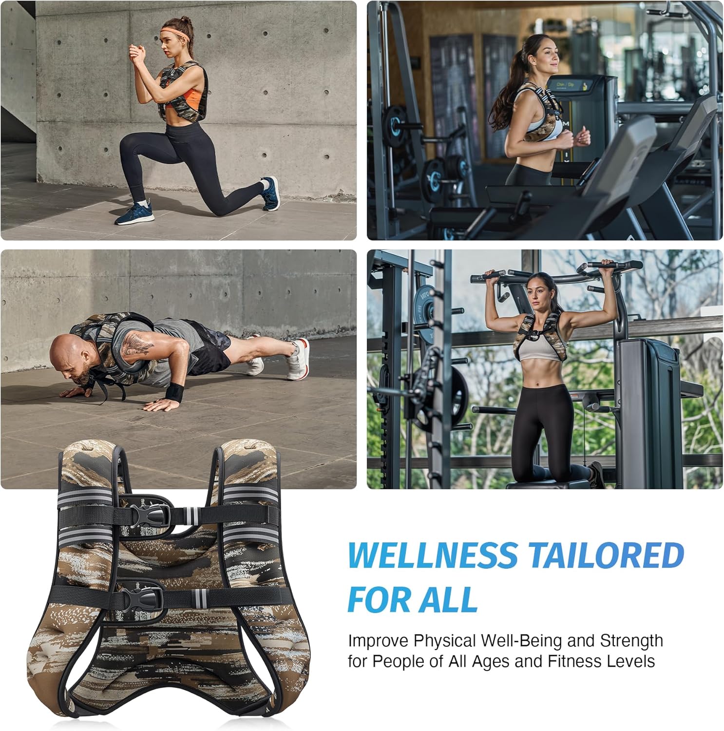 ZELUS Weighted Vest - Adjustable 6lb to 30lb for Enhanced Workout Performance | Reflective Stripe for Safety