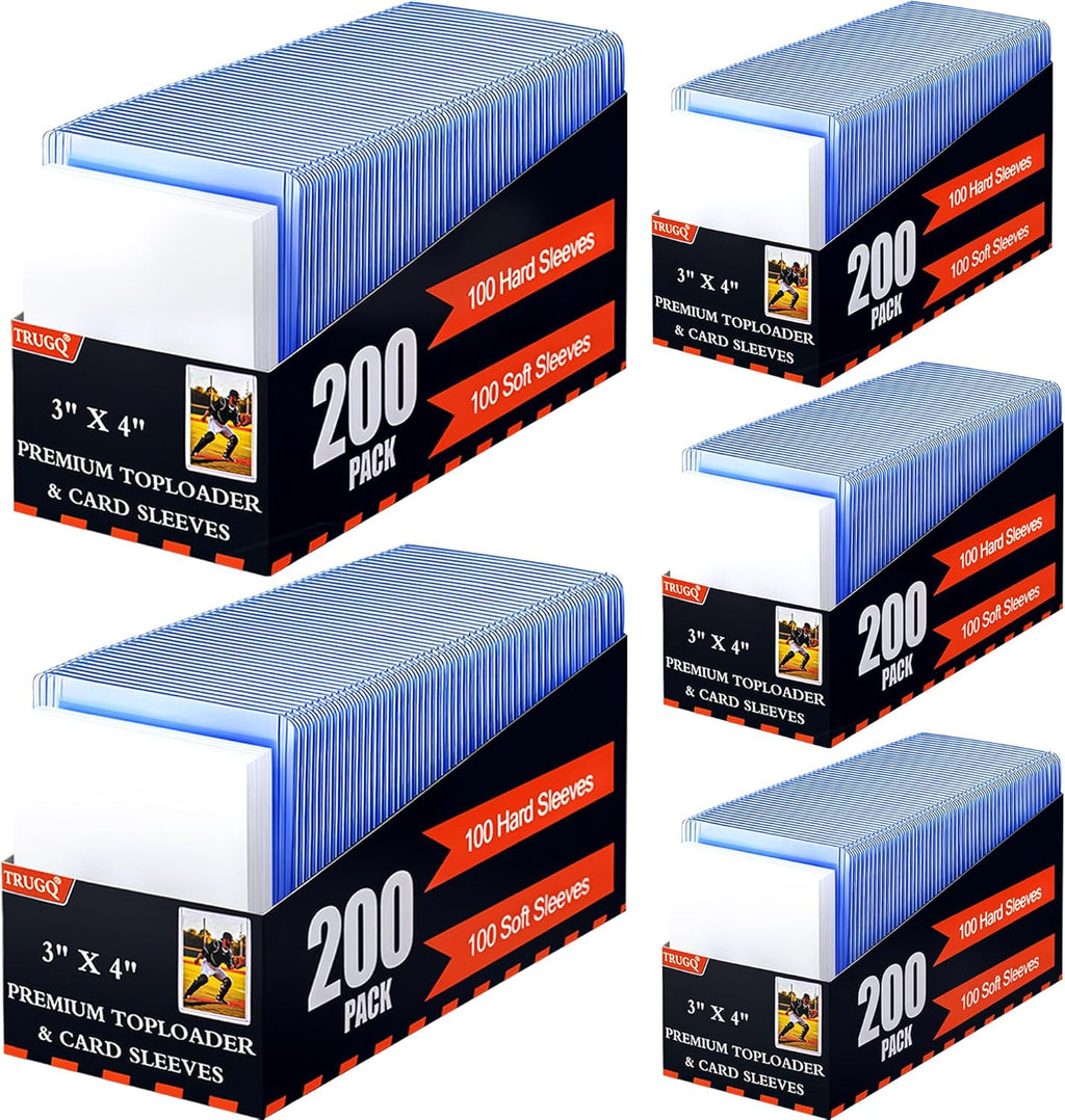 Skiennix 1000 Card Sleeves - Premium Hard Plastic Protectors for Trading Cards | 3" x 4" Size