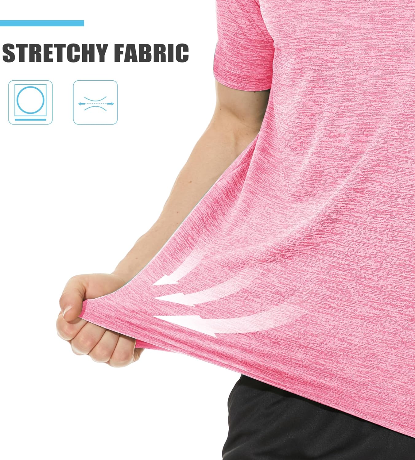 TACVASEN Men's Athletic Workout Shirts - Short Sleeve Dry Fit Crewneck T-Shirts for Gym & Running
