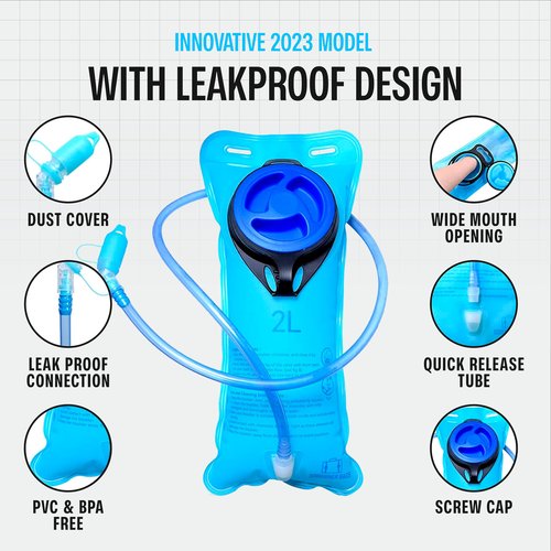 Sojourner Transparent Rave Hydration Pack - Hydration Backpack - Hydropack with 2L Bladder - Water Backpack for Festivals, Hiking, Running, Biking and More