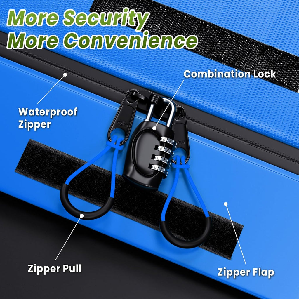 Skiennix 23 Cubic Feet Rooftop Cargo Bag - Waterproof Soft Luggage Carrier for All Vehicles | Blue