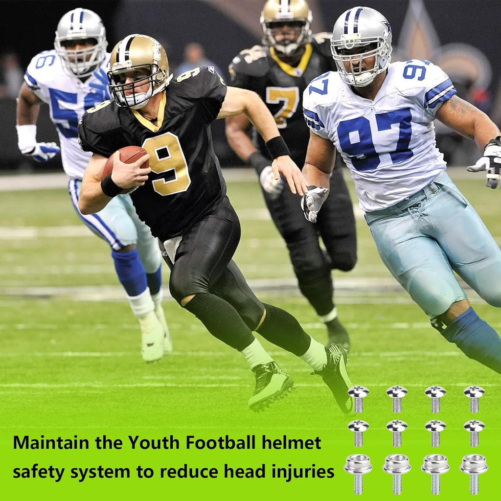 Skiennix Universal Helmet Mask Screw - Compatible with Youth Football, Baseball & Hockey Helmets | Stabilization System to Reduce Head Injury