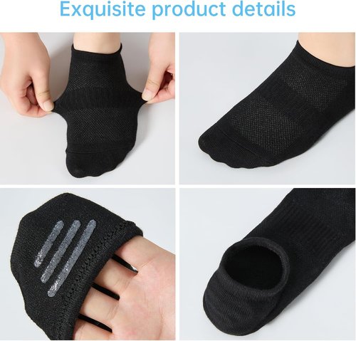 ATBITER No Show Socks - Women's Non-Slip Low Cut Invisible Liner | 6 Pairs in Classic Colors