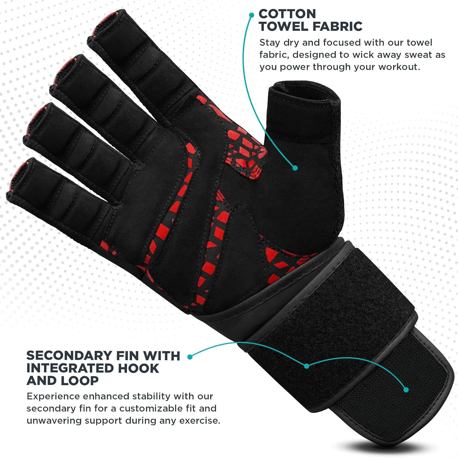 RDX Weight Lifting Gloves - Maya Hide Leather with 50CM Wrist Support for Full Palm Protection | Ideal for Powerlifting & Bodybuilding