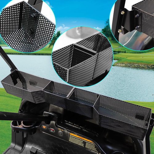 Roykaw Golf Cart Front Inner Basket Dash Storage/Tray Organizer for Club Car DS & Precedent Models, Upgrade Larger Compartments & More Sturdy and Durable