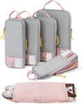 BAGSMART Compression Packing Cubes - Lightweight Travel Organizer Bags | Set of 6 for Space Saving Essentials