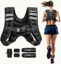 PACEARTH Weighted Vest - Adjustable 6lb to 30lb for Weight Loss & Strength Training | Reflective Stripe