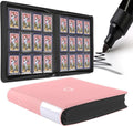 D DACCKIT Top Loader Binder - 12 Pocket Fits 480 Cards | Light Pink for Trading & Sports Cards